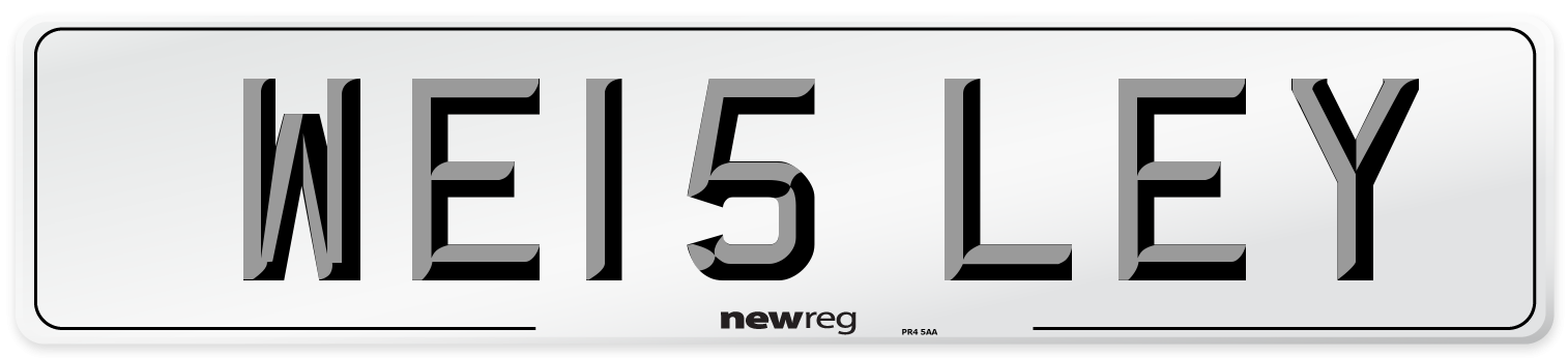 WE15 LEY Number Plate from New Reg